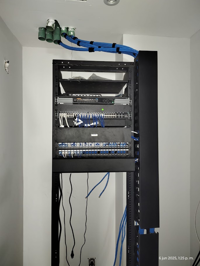 Rack de red terminado